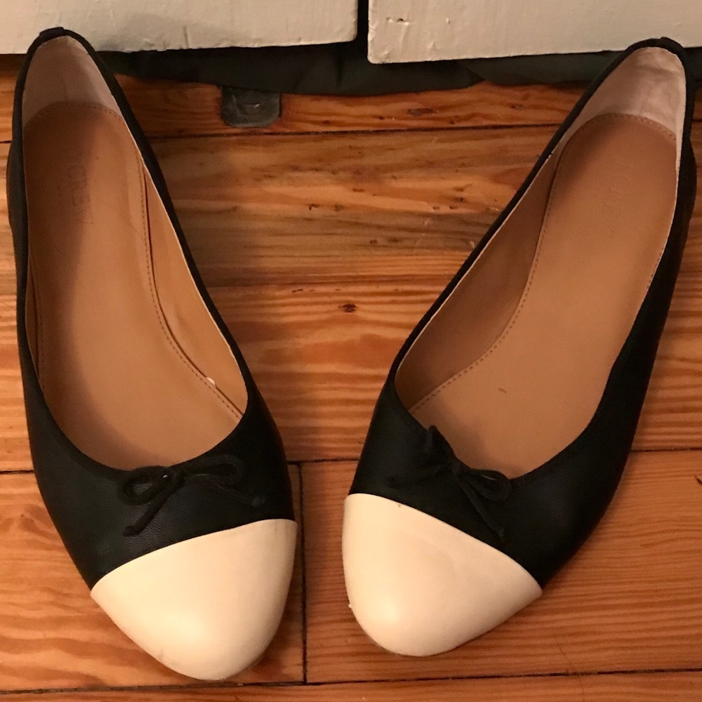 J. CREW black and white flats